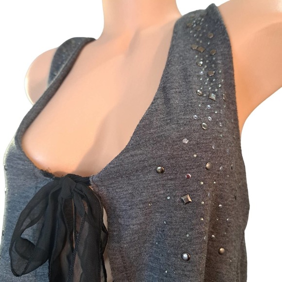 womens tank tops tie front closure - Picture 5 of 7